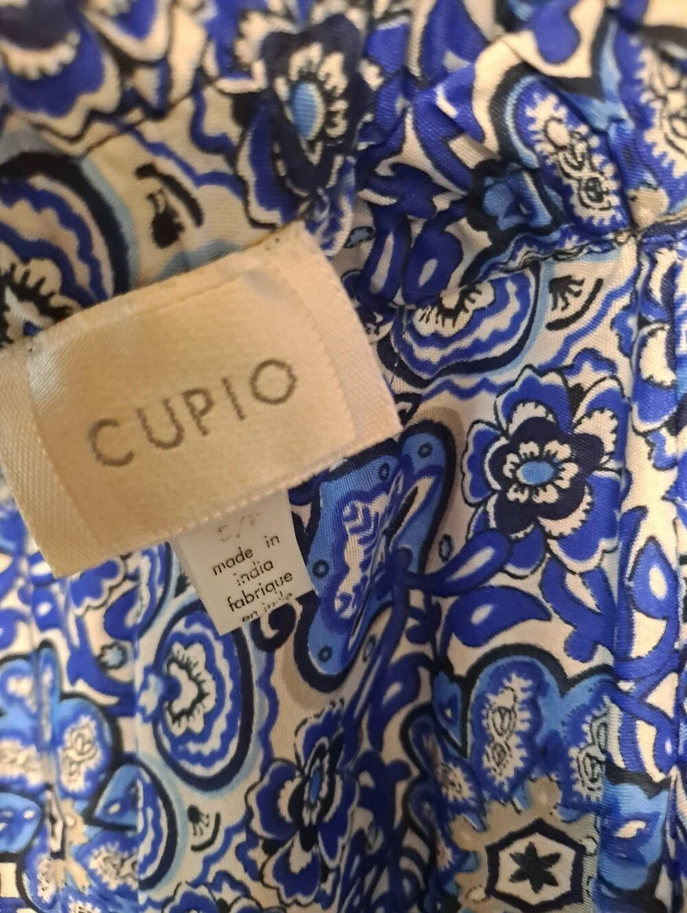 Cupio Lightweight Blue Floral Maxi Skirt